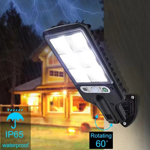 Lampara Solar Para Exterior 3 Modos D Luz, Ip65, Con Control