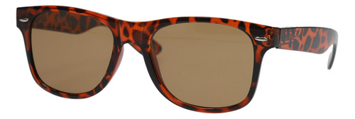 Gafas De Sol Unisex Lentes Moda Diseño Animal Print Comodos Lente Ocre Varilla Naranja Oscuro Armazón Naranja Oscuro