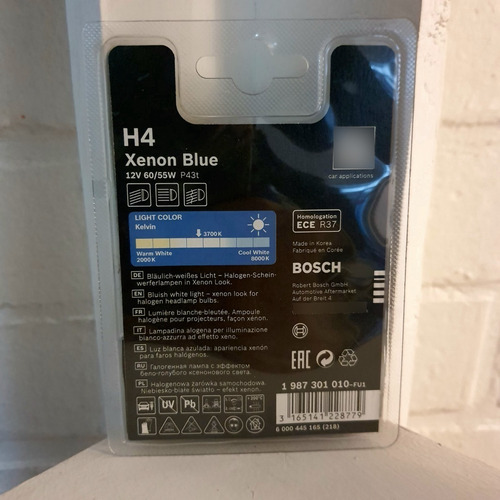 Par Ampolleta Bosch H4 12v Xenon Blue 60/55w P43t