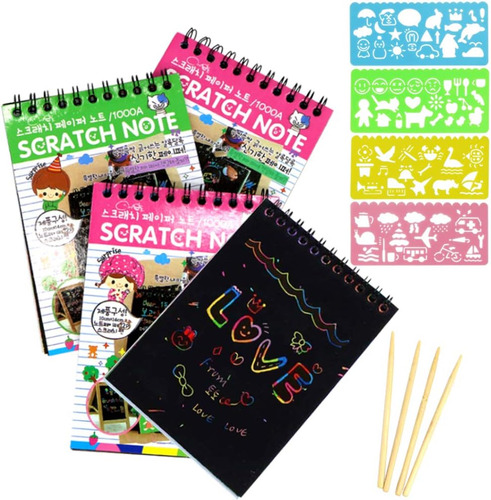 Rainbow Scratch Paper Notes Scratch Art Activity Books ...