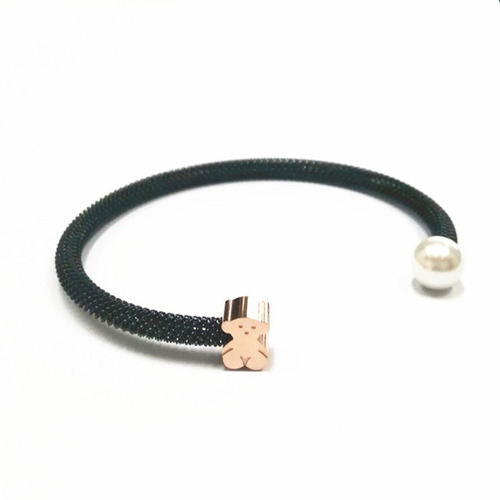 Oferta! Brazalete Oso Tous Mujer Negro Adaptable