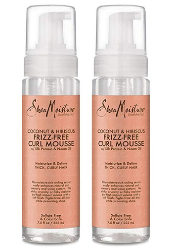 Shea Humedad Del Coco Y Del Hibisco Curl Mousse De 7,5 Onzas