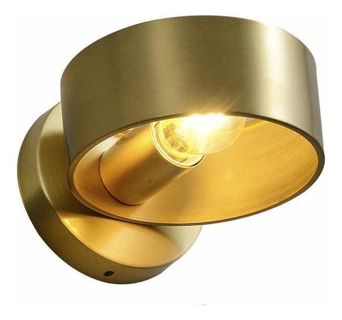 Aplique De Pared Bidireccional En Color Dorado Diámetro 15cm