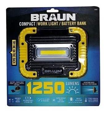 Luz De Trabajo 1250lm Recargable Sin Cable Braun 56163