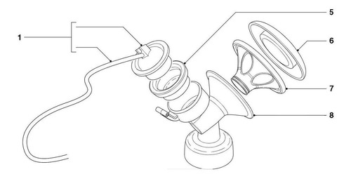 Imagem 1 de 2 de Kit Extrator De Leite Elétrico 4 Peças Scf332 Avent