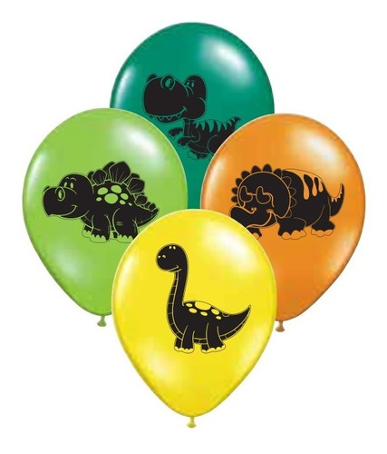 Globos De Dinosaurios 50 Unid De 12 Pulgadas Chirimbolos