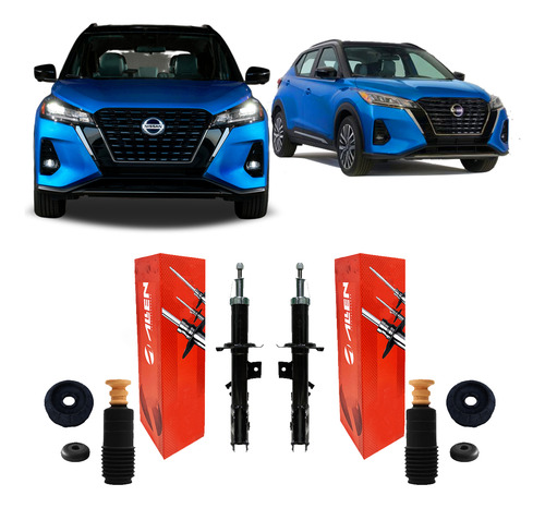 Par Amortecedor Kit Coxim Dianteiro Nissan Kicks 2022 A 2024