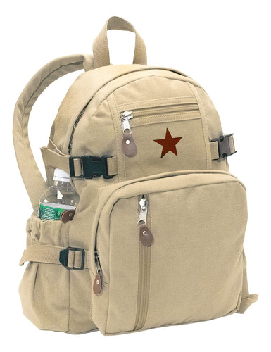 Rothco Khaki Vintage Star Back Pack Con Red Star 9162
