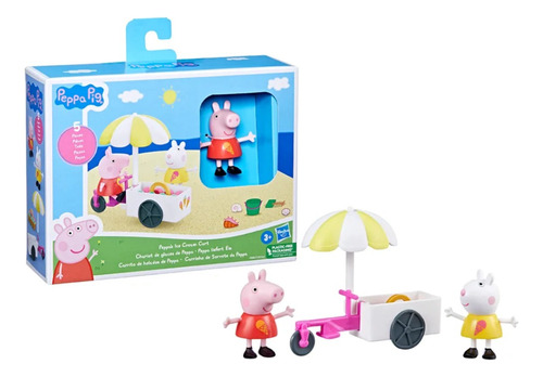 Playset Set Peppa Pig 1 Figura Fiesta Pijamas Carrito Helado