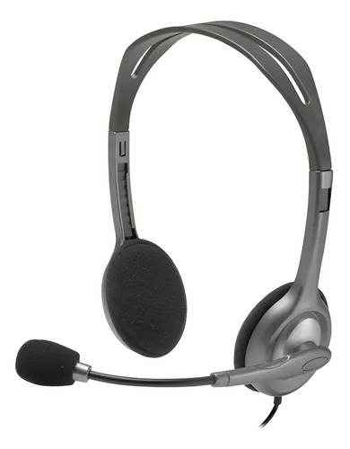 Headset com fio H111 com Microfone com Redução de Ruído e Conexão 3,5mm BT 1 Unidade Logitech
