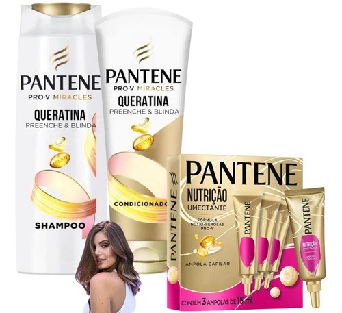 Kit Pantene Miracles Ampola Umectante Milagroso Nutrição