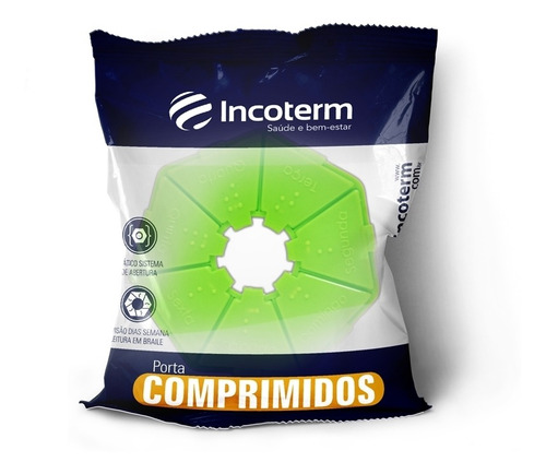 Imagem 1 de 1 de Porta Comprimidos Verde Incoterm