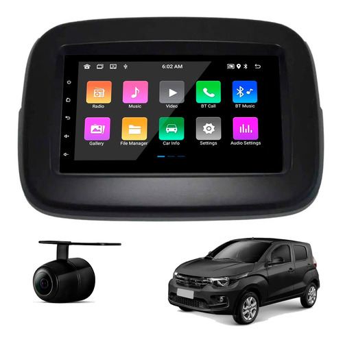 Central Multimídia Android 2gb Carplay Fiat Mobi 17-20