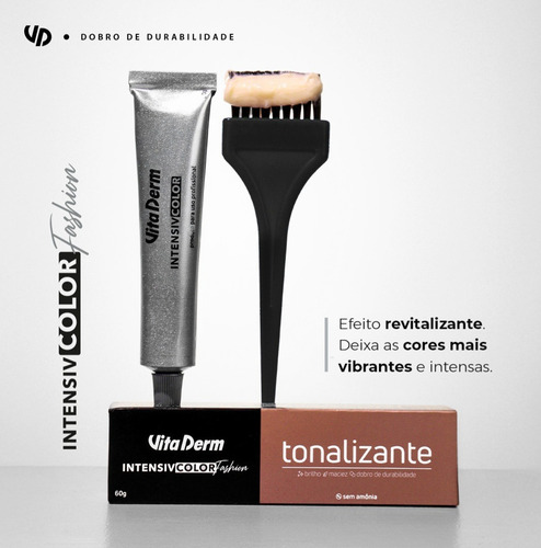 Kit Tonalizante 5.0 Castanho Claro + Ox 6vol 90ml Vita Derm