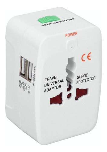 Adaptador De Viaje Universal Cargador De Pared Internacional