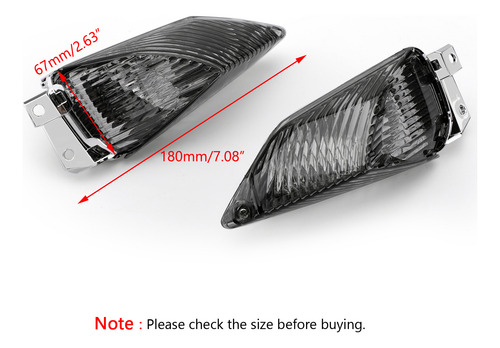 Lente De Intermitentes Traseros Para Suzuki Gsxr1000 K9 Smok