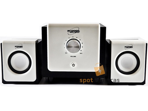 Home Theater 2.1 Subwoofer Madera Aux In Pc Mp3 iPod