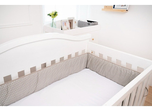 Set De Edredón Ultrasoft 4 Piezas Gris Cama Cuna Corral