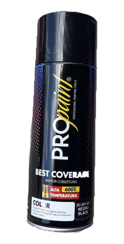  Pintura En Spray Alta Temperatura Negro Mate 400 Ml Propain