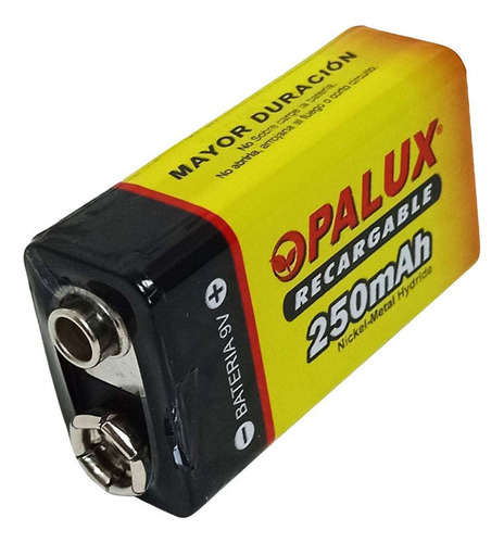 Batería Pila Recargable 9v 250mah De Ni - Mh Opalux