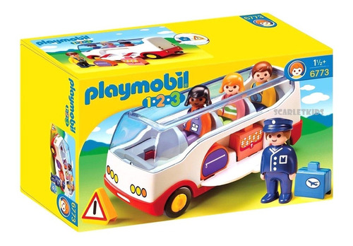 Playmobil Bus Con Pasajeros 123 6773 Original Intek Scarlet