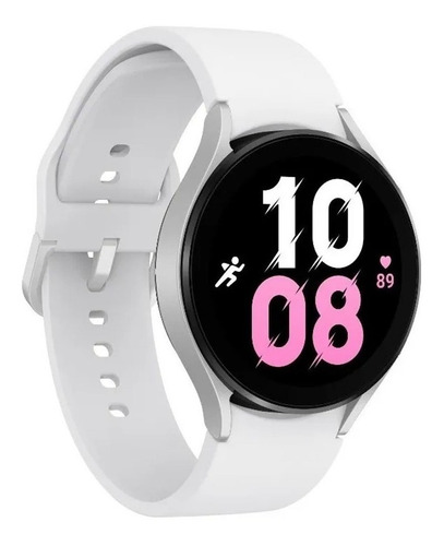 Imagen 2 de 5 de Samsung Galaxy Watch5 (Bluetooth) 1.4" caja 44mm de aluminio armor silver, malla silver deportiva y bisel negro SM-R910N