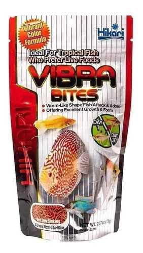 Hikari Vibra Bites Alimento Peces Gusano Rojo 280g