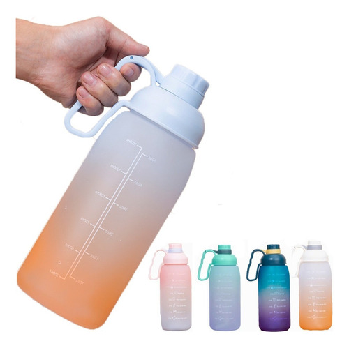 Botella For Agua Motivacional Deportivas Con Mango 1.8 L