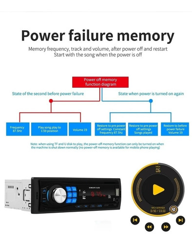 Reproductor Mp3 1 Din Con Bluetooth Y Auxiliar Para Auto