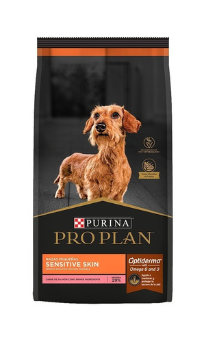 Imagen 1 de 2 de Alimento Pro Plan OptiDerma Sensitive Skin Adult para perro adulto de raza pequeña sabor salmón y arroz en bolsa de 7.5 kg