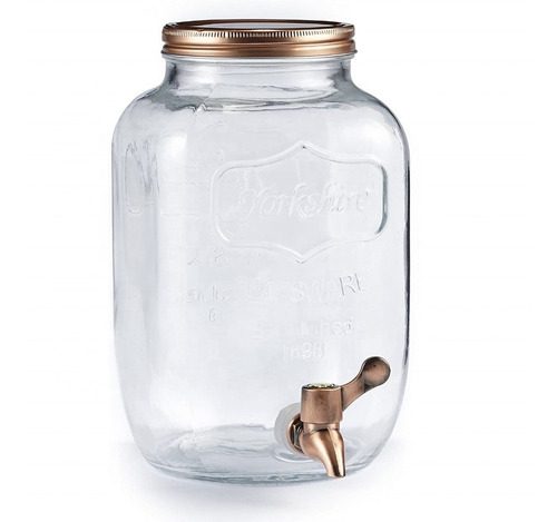 Imagen 2 de 9 de Dispenser Frasco Con Canilla Vidrio De 8 Litros Bebidas Jugo