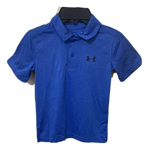 Playera Under Armour Polo Azul Talla 7 De Niño-a16