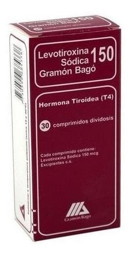 Levotiroxina Gramon Bago 150 Mcg X 30 Comprimidos T4