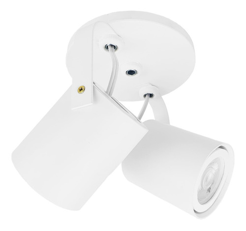 Spot Duplo De Sobrepor Direcionável P/ 2x Dicroica M2290hcd Cor Branco