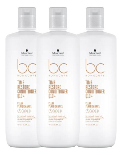 Schwarzkopf Time Restore Q10+ Kit 3 Condicionador 1l