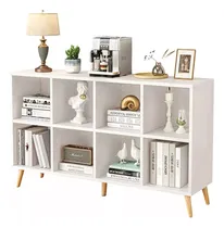 Comprar Librería De Madera Minimalista Multifuncional De 8 Cubos