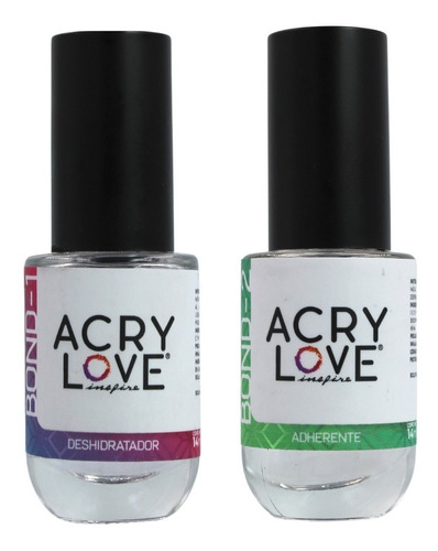 Pack Adherente + Deshidratador Acry Love 2 Pzas. Bond 1 Y 2. Color Paquete