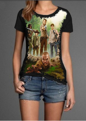 Camiseta Fem. Seriado The Walking Dead Linda Top Insana