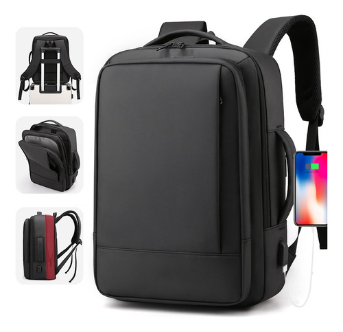 Bolso Para Notebook Mochila Impermeable Antirrobo Puerto Usb