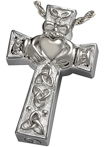 Memorial Gallery Mg3118 Claddagh Cruz Celta De Plata De Ley