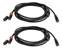 Comprar 2 Cables Adaptadores Rca Y, Cable En Y Para Subwoofer, 1 Rca