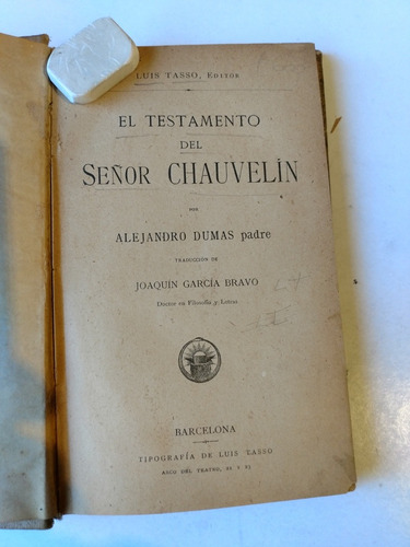 El Testamento Del Señor Chauvelin Alejandro Dumas