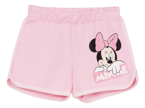 Short Minnie Mouse Algodón - Niñas -licencia Original Disney