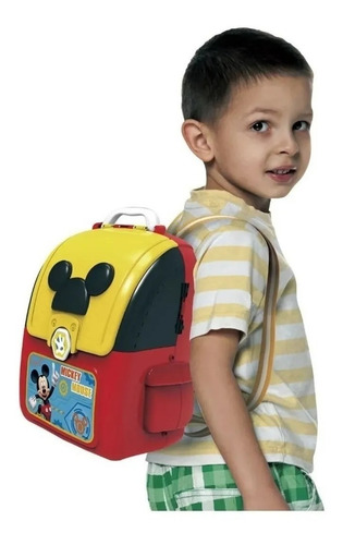 Mochila Mickey Mouse Y Set De Herramientas 2 En 1 Disney