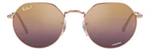 Comprar Óculos de sol Ray Ban 3565 Jack Chromance, lente rosa, ouro rosa, haste, moldura em ouro rosa, design em ouro rosa 9202g9