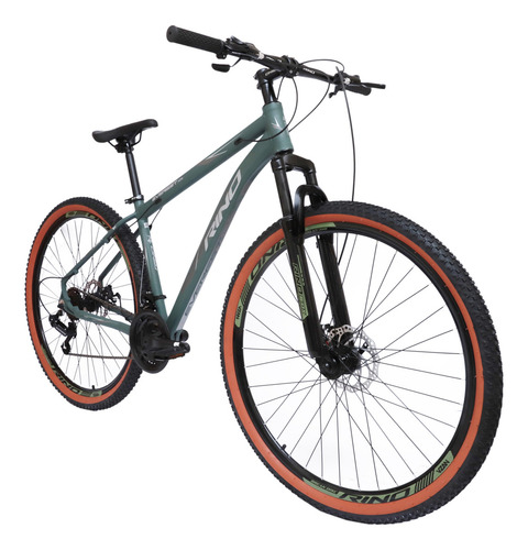 Bicicleta Rino Everest Xr Aro 29 21v Shimano Pneu Com Faixa Cor Verde exército Tamanho do quadro 21