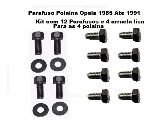 Kit 1  Fixacao Pe Pato Polaina Opala 85 Ate 90 Caravan 85 86