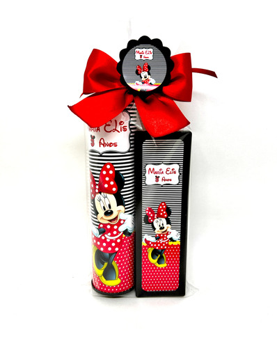 Lembrancinha Personalizada Minnie Domino Pega Vareta 10 Kits