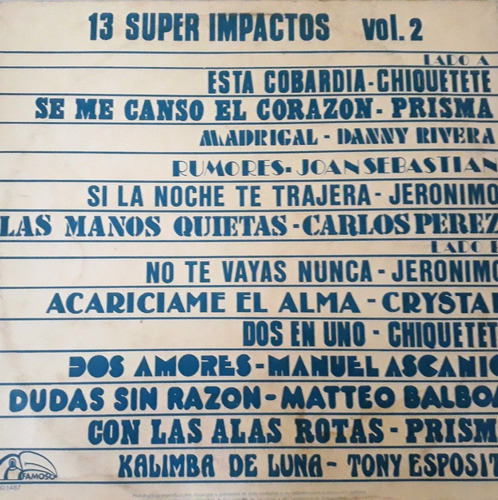 13 Super Impactos Vol. 2 (1985) - Varios Artistas (Usado)