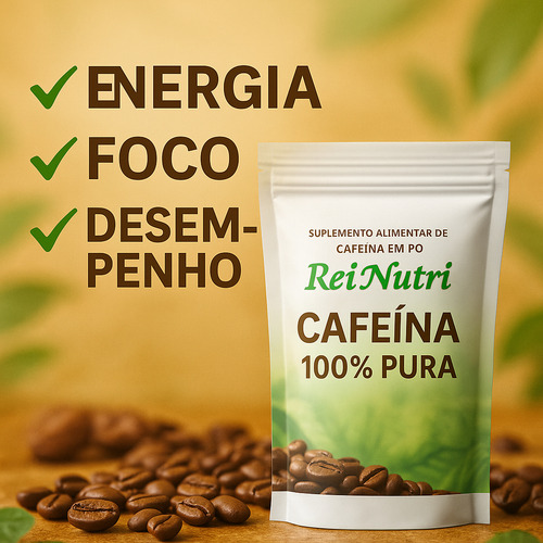 Cafeí-na Em Pó Pura 150g Sem Aditivos Rei Nutri 200mg Amargo